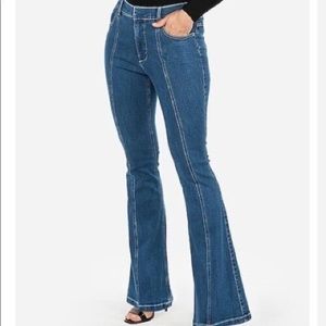 Express High Rise Bell Flare Stretch Plus Jeans 14R